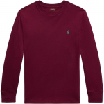 Polo Ralph Lauren T-s&auml;rk FW25 Puuvill &Uuml;hev&auml;rviline Kootud &Uuml;mmarguse Kaelusega Pikkade Varrukatega Laste pealisr&otilde;ivad 323854677-103 L