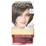L'Or&eacute;al, Excellence Cream, Kolmekordse toimega v&auml;rv, Keskmine pruun 5, 1 kord
