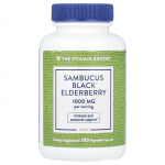 The Vitamin Shoppe, Sambucus Black Elderberry, 1000 mg, 100 k&ouml;&ouml;giviljakapslit (500 mg kapsli kohta)