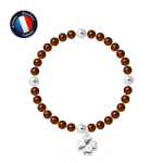 K&auml;ev&otilde;ru - PERLINEA - Minu v&otilde;imalus - 5-6 mm &scaron;okolaadist mageveep&auml;rlid - 925 h&otilde;be - elastne