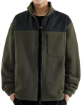 Bluefeel Winter Soft to the Drop Fluffy Brushed Korean Loose Men's Jacket, Touch, Shoulder, Stand-Up Collar, Casual, Thick, Popular, Double-Sided black