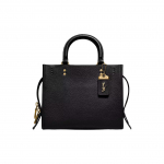 Coach Rogue &uuml;lemise k&auml;epidemega kott-tote crossbody kott Nahast Keskmine Naiste kotid Messing Must C3877-B4BK Basic Set (Bag+Dust Bag)