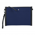 Montblanc Blue Declaration Series Logo Prindiga T&otilde;mblukuga Kangas Ja Nahast &Auml;&auml;risega Sidur Meeste sidur 129844 Basic Set (Bag+Dust Bag)