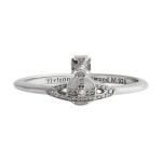 Vivienne Westwood Oslo Saturni logo disainiga ring taaskasutatud h&otilde;bedast Unisex ring 64040049-01P019-SM-PLATINUM Basic Packaging-Dust Bag+Box,L