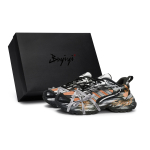 Adidas SHADOW FEVER Moonfall Slip Resistant Abrasion Resistant Low top Chunky Sneakers Unisex Black Orange Red JR0040(Team80-S-BOX) 41⅓