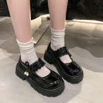 Girls' leather shoes, new spring and autumn models, versatile princess shoes for older girls, loafers, black performance shoes 26-31One Hand Shot6Double must