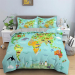 3D prinditud kaardimustriga voodipesukomplekt King Queen Twin suuruses tekikott tekk tekikott padjap&uuml;&uuml;r poistele t&uuml;drukutele t&auml;iskasvanutele 135x200cm 2pcs beige