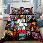 Kolmem&otilde;&otilde;tmeline Prindimuster Grand Theft Auto GTA M&auml;ngija Voodipesu Kollektsioon &Uuml;heinimesevoodi Suurus &Uuml;heinimesevoodi Suurus Kahekohaline Voodi Suurus Kuningas M&otilde;&otilde;tmed Kuninga M&otilde;&otilde;tmed Suurus EU Single 135x200cm