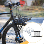 Front Cargo Rack Basket, Durability, Carrier Easy to Install Cycling Equipment Organizer Aluminum Black Short Version black