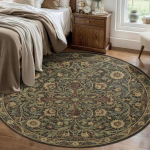 Cottagecore Esteetiline Kodu Dekoor Lind Granaat&otilde;un &Uuml;mar Vaip Vintage Botaaniline Lilleline Pehme Libisemisvastane Vaip Elutoa jaoks 120cm x 120cm