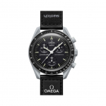 Swatch Omega koost&ouml;&ouml; Kvartsikell Taimne Keraamiline Meeste Kell 42mm Must Tihvt Bio-keraamiline Korpus Nailonrihm Meeste kellad SO33M100 Black Dial