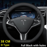 Roolikate Tesla Model 3 Y S X jaoks Nappa Nahast 4 Hooaega 36-39 CM L&auml;bim&otilde;&otilde;t Must Auto Siseviimistlus Tarvikud 2017-2024