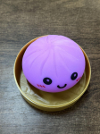 Simulatsiooniklimpide squishy kopsakas pehme pigistatav stressipall bambusest aurutuskastiga Antistressim&auml;nguasi sensoorne loominguliseks kingituseks purple