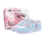 Nike EBERNON Blue Island Pink Cherry Slip Resistant Abrasion Resistant Low top Skateboard Shoes Men's Blue Pink AQ1775-100(Team240--BOX) 40 white