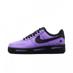 Nike Air Force 1 Nahk Polsterdus Kulumiskindel Madal Ketsid Unisex Must Lilla CW2288-001(Meeskond-1451) 40