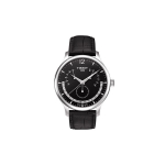 Tissot Elegance Series Kvartsmehhanismiga 30M Veekindel Kell 42mm Sinine sihver Roostevabast terasest korpus Nahkrihm Meeste kellad T063.637.16.057.00 Black Dial