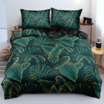 Palmilehed Tekikate Monstera Lehtedega Tekikatted Troopilised Rohelised Lehed Voodipesu Komplekt Valge Marmorist Tekikate Meestele Naistele 135x200cm