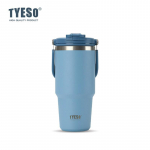 Tyeso 1050ML Termoskann K&auml;epidemega Kahe Joogiga Kohvitass Roostevabast Terasest J&auml;&auml;kann Autopudel Kuumuse ja K&uuml;lma S&auml;ilitamine Suure Mahutavusega 1050ML sinine