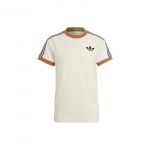 Meeste adidas originals Cali T-s&auml;rk &Otilde;lgadel Triipude ja Soonikuga &Uuml;mmarguse Kaelusega L&uuml;hikeste Varrukatega Piimvalge T-s&auml;rk IB3422 XS