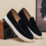 Kevad Suvi Pruun Suede Mokassiinid Meestele Slip-On Pehmed Mokassiinid Hingavad Lamedad Kingad S&otilde;idukingad Meestele Nahast Vabaaja Kingad K&auml;sit&ouml;&ouml; 39 must