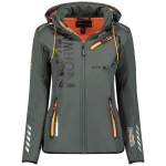 Naiste softshell-jakk Softshell Geographical Norway REINE DGREY-ORANGE ASS A EO DB LADY 007 tumehall / oranž naiste (WU8184F/GNO-Tumehall 2XL hall v&auml;rv