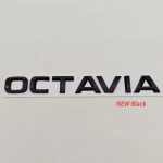 3D ABS Kroommust Logo Octavia Embleemi T&auml;hed Auto Tagumine Pagasiruumim&auml;rk Skoda OCTAVIA 1 2 3 4 A5 A7 MK3 Kleebised Tarvikud OCTAIVA Black