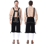 Meeste Saksamaa Baieri Oktoberfesti traksidega kombinesoon Traditsiooniline kost&uuml;&uuml;m M must