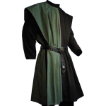 Meeste Keskaegne R&uuml;&uuml;tli Kost&uuml;&uuml;m Cosplay Tuunika Vest Kleit S&auml;rgid Varrukateta Tabard Mantel &Uuml;likond T&auml;iskasvanutele Suur Suurus 3 XL armee roheline v&auml;rv