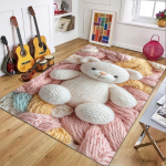Kootud Tekstuuriga Armas Multikakoomaloomad Lilleline Vaip Hubane Pehme Stiil Lihtsalt Puhastatav Vaip Elutuppa Laste Magamistuppa Kodu Dekooriks 80cm x 120cm