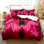 Moodne Multifilmi Hazbin Hotel Voodipesu Komplekt Tekikoti Komplekt Padjap&uuml;&uuml;ridega &Uuml;heinimese T&auml;iskasvanu Suuruse Queen King Voodipesu Kodu Tekstiil 135x200cm