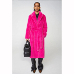 Talvised naiste kasukad Pikk karusnahk Lahtine kraega &Uuml;ler&otilde;ivad Paks soe Suur suurus 2XL/3XL pink