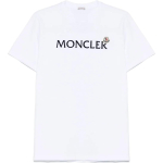 Moncler Kirjatr&uuml;ki L&otilde;tv l&otilde;ige &Uuml;mmargune kaelus L&uuml;hikesed varrukad T-s&auml;rk Meeste topid Valge K1-091-8C00075-8390T-001 XXL