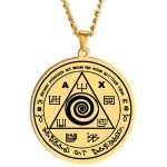 Edu Abraxas Maagiline Hingekontroll Elu Parim Rikkuse Amulett Roostevabast Terasest Ripatsiga Kaelakee 50cm beige