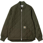 Carhartt WIP FW24 Myton vooder teemant&otilde;mblusega ruudukujuline silt t&otilde;mblukuga kinnisega pikkade varrukatega jakk unisex jakid s&otilde;jav&auml;eroheline I033856-666-XX M black