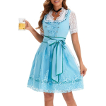 Naiste Oktoberfesti kost&uuml;&uuml;m Saksa Baieri &otilde;llefestivali riided Halloweeni karnevalipeoks Dirndli kleidid pluus XXL blue