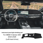 BMW 5. seeria G60 2024 2025 2026 jaoks Autode Armatuurlaua Kate P&auml;ikesekaitsematt Valgustuskindel Padi Keskkonsooli P&auml;ikesepadi Tarvikud LHD With HUD / Polyester Mater gray