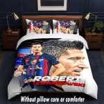 Robert Lewandowski Disainiga Voodi Voodipesu Komplekt 1 Tekikott + 2 Padjap&uuml;&uuml;ri Pehme Hingav Majapidamise Voodipesu 180cm*210cm