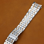 19MM/14MM/12MM Roostevabast terasest k&auml;epael Tissot Le Locle seeria T006 T006407B kella jaoks Rihm Kellaosad riba Kokkupandav pandlaga rihm Tissot T006 jaoks 12MM roosa kuldne v&auml;rv/h&otilde;be