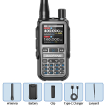 Baofeng UV 5R Mini raadiosaatja Bluetooth programmeerimine Sagedus Kahekordne PTT Sagedusriba Type-C AM/FM Raadio matkamiseks jahiks USB Plug hall