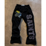 Y2K Streetwear Spordip&uuml;ksid Meeste Naiste Hip Hop Retro T&auml;htede Tikandiga &Uuml;hendatud Vabaaja P&uuml;ksid Venivad K&otilde;rge V&ouml;&ouml;koht Jooksup&uuml;ksid 4XL gray