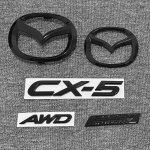Auto logo 3D MAZDA CX5 2013 14 15 16 jaoks Must Esiosa Iluv&otilde;re Kapott Embleem Tagumine Kaitseraud Pagasiruumi M&auml;rk SKYACTIV Embleem black