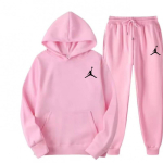 Unisex paks kapuutsiga dressipluus ja p&uuml;ksid Komplekt Talvine spordir&otilde;ivastus Vabaaja pikkade varrukatega treeningkost&uuml;&uuml;m Mehed Naised XXXL pastelne punane v&auml;rv