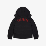 Y2K Hip Hop Streetwear Unisex &Uuml;le suuruse puuvillane puhvisjakk tikitud t&auml;htedega T&otilde;mblukuga Vabaaja pealisosa Medium black