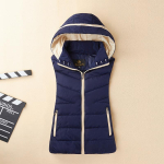 S&uuml;gis Talv Uus Kapuutsiga Puuvillane Soe Vest Naistudengid Streetwear Korea L&otilde;tv Varrukateta Parka Vest Naistele M beige