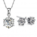 Naiste pulmapidu Cubic Zirconia ripats Kaelakee Stud K&otilde;rvar&otilde;ngad Ehted Komplekt