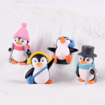 4tk/komplekt DIY Crafts Mini Winter Penguin Miniatuursed j&otilde;ulukujukesed 4pcs