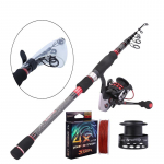 S&uuml;sinikteleskoop-spinningu &otilde;ngen&ouml;&ouml;ri rull kombineeritud kalap&uuml;&uuml;gikepi spinningurull koos p&otilde;imimisn&ouml;&ouml;ri komplektidega 1.8M&1000&Line