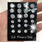 12 paari/partii valged meeste naiste roostevabast terasest &uuml;mmargused k&otilde;rvar&otilde;ngad lihtsad naiste pulmaehted 12 Pairs white