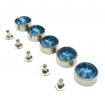 5 komplekti Crystal Rivets Punk Nailhead Studs r&otilde;ivaste kaunistamiseks 12mm valge