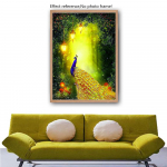 HUACANi teemanttikandid paabulinnu mustriga teemantmaaling kivide teemandi pildid 20*30 cm